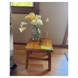 Small step stool and flowers