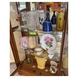Haeger vase, Franciscan pitcher, crystal vase, pottery, etc