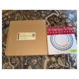 Longaberger All American Pie Plate 35807 and American Starburst Pasta bowl 31790