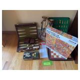 Puzzle, games, poker chips