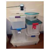 Storage totes, various sizes