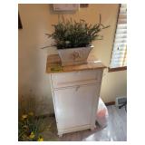Trash cupboard 13D x 18L x 35H and artificial decor