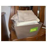 Small tote w (6) like new if not new shower curtains