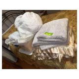 Blankets, mattress pad, sheets