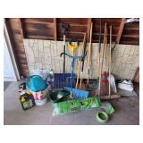 Yard tools and garden supplies