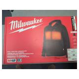 (New) Milwaukee heated hoodie with lithium battery and charger size 2xL