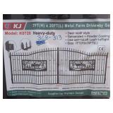 7ft x 20ft Metal Deer Farm Driveway Gate