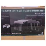 40ft x 20ft Steel Carport Shed