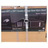 45ft x 25ft Double Garage Steel Barn Shed