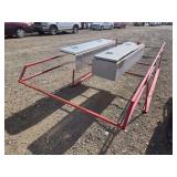 Pair of Craftsman Aluminum Tool Boxes on truck utility Rack