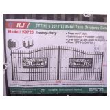 7ft x 20ft Metal Deer Farm Driveway Gate