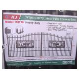 7ft x 20ft Metal Deer Farm Driveway Gate