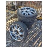 Nitto NT555 Tires with Chrome Wheels - 255/35ZR20 97W - Set of Four