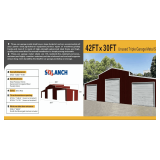 40' x 30' Triple Garage Metal Shed