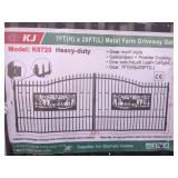 7ft x 20ft Metal Deer Farm Driveway Gate