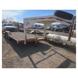 1990 18' Gooseneck Flatbed Trailer