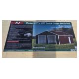 23FT x 22FT Double Garage Metal Shed, Model K2223G