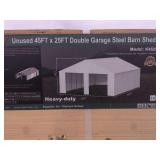 45ft x 25ft Double Garage Steel Barn Shed