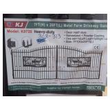 7ft x 20ft Metal Deer Farm Driveway Gate