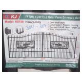 7ft x 20ft Metal Deer Farm Driveway Gate