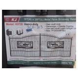 7ft x 20ft Metal Deer Farm Driveway Gate