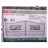 7ft x 20ft Metal Deer Farm Driveway Gate