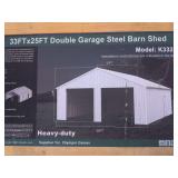 33ft x 25ft Double Garage Steel Barn