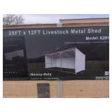 25ft x 12ft Livestock Metal Shed