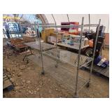 Metal Wire Shelving Unit on Casters