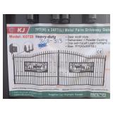 7ft x 20ft Metal Deer Farm Driveway Gate