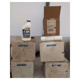 Four cases of Bel-Air synthetic motor oil Case of Bel-Air ball and roller bearing grease