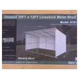 20ft x 12ft Livestock Metal Shed