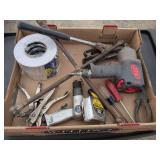 Miscellaneous flat two rolls of reflective tape hammers vice grips air drive screwdriver pliers impact