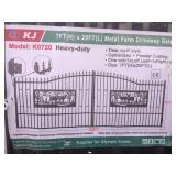 7ft x 20ft Metal Deer Farm Driveway Gate