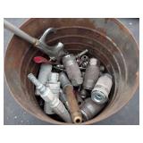 Can of mis air hose tools and fittings