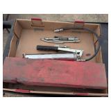 Warning triangle flare kit and grease gun