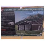 23ft x 22ft Double Garage Metal Shed