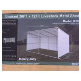 20ft x 12ft Livestock Metal Shed