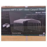 40ft x 20ft Steel Carport Shed