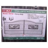 7ft x 20ft Metal Deer Farm Driveway Gate
