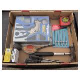 Brake test and bleed kit. Stanley tape measure power bits Hammer screwdrivers oil filter