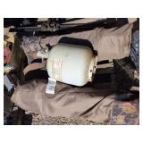 Pallet Mis 5 gal propane tank 2 camp chairs and a handyman jack