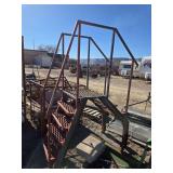 Metal Industrial Stairway Structure on Casters