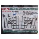 7ft x 20ft Metal Deer Farm Driveway Gate