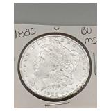 1885o Morgan Silver Dollar BU MS 90% Silver
