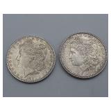 2 Morgans 1880 1896 High Grade 90% Silver
