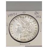 1881o Morgan Silver Dollar BU MS 90% Silver