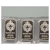 3 1  Oz .999 Fine Scottsdale Silver Bars
