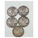 5 Standing Liberty's 90% /silver Mixed dates