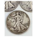 5 Standing Liberty's 90% Silver